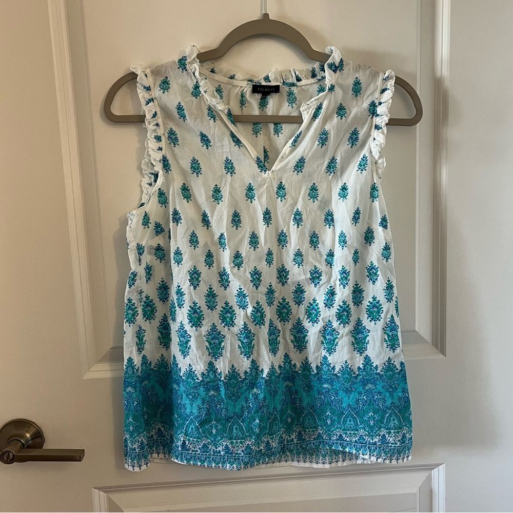 Talbots Cotton Womens Top- xsmall